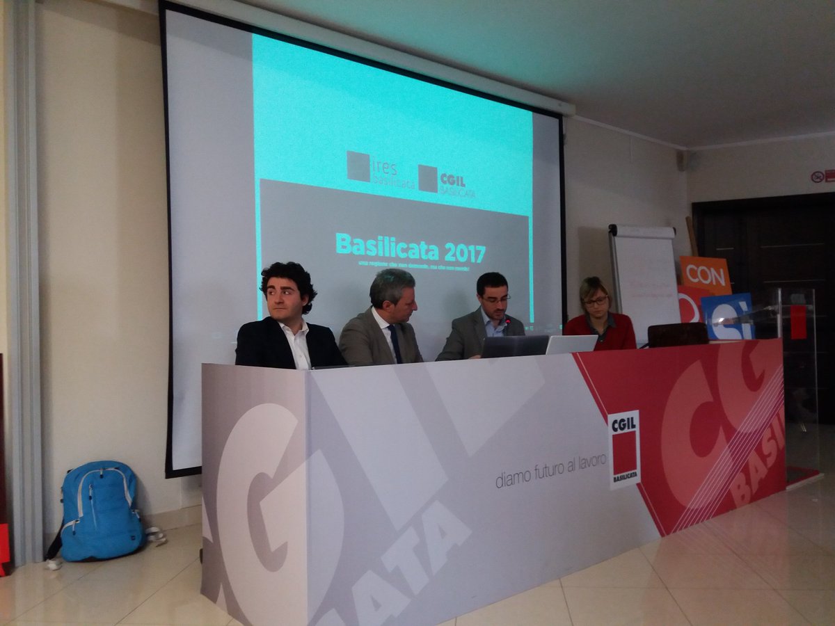 cgilbas's tweet photo. Conferenza stampa dati economici #Basilicata 2017 di @iresbasilicata. Un quadro in chiaro scuro con criticità su #occupazione e spopolamento https://t.co/GtaqdlEp6T