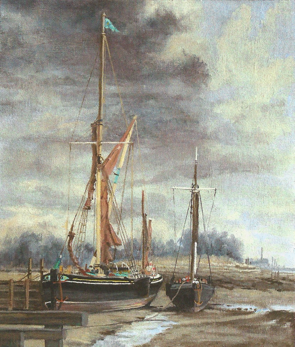 UpchurchMatters's tweet photo. Thanks to Paul Wiseman and Tara Belsham for sharing with us these 2 lovely paintings of @EdithMayTradCo berthed at Lower Halstow Creek. https://t.co/3DtekoTrE0