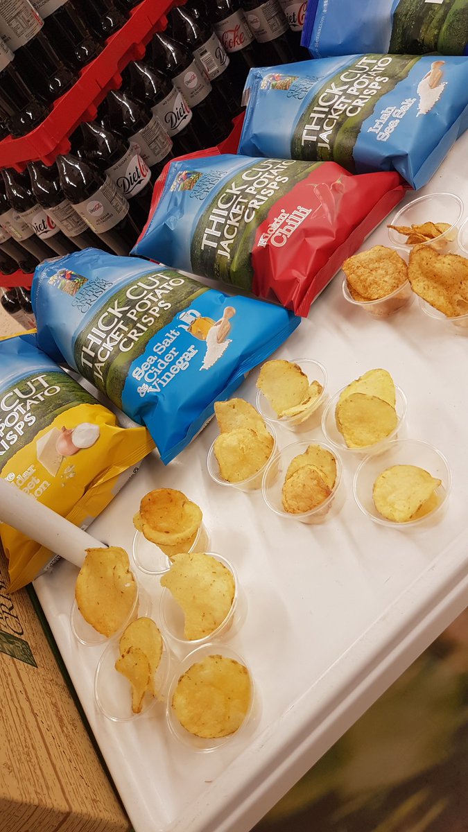 shindigscrisps's tweet photo. Today we are in Tesco Knocknagoney in Belfast! Pop down to the crisp aisle &amp; sample our new THICK CUTS!
#tesco #crisps #goacrisps #new https://t.co/D2lPYKoejK