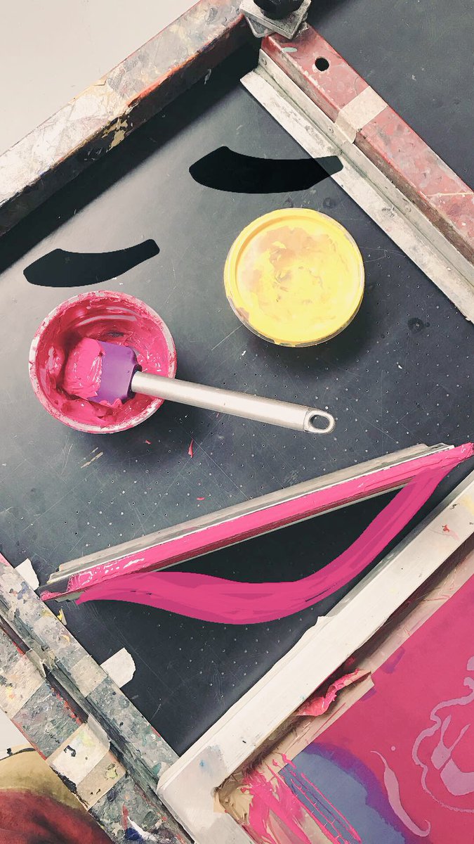 kellythaoma's tweet photo. To another day! #screenprinting https://t.co/eueEW3Q36Z