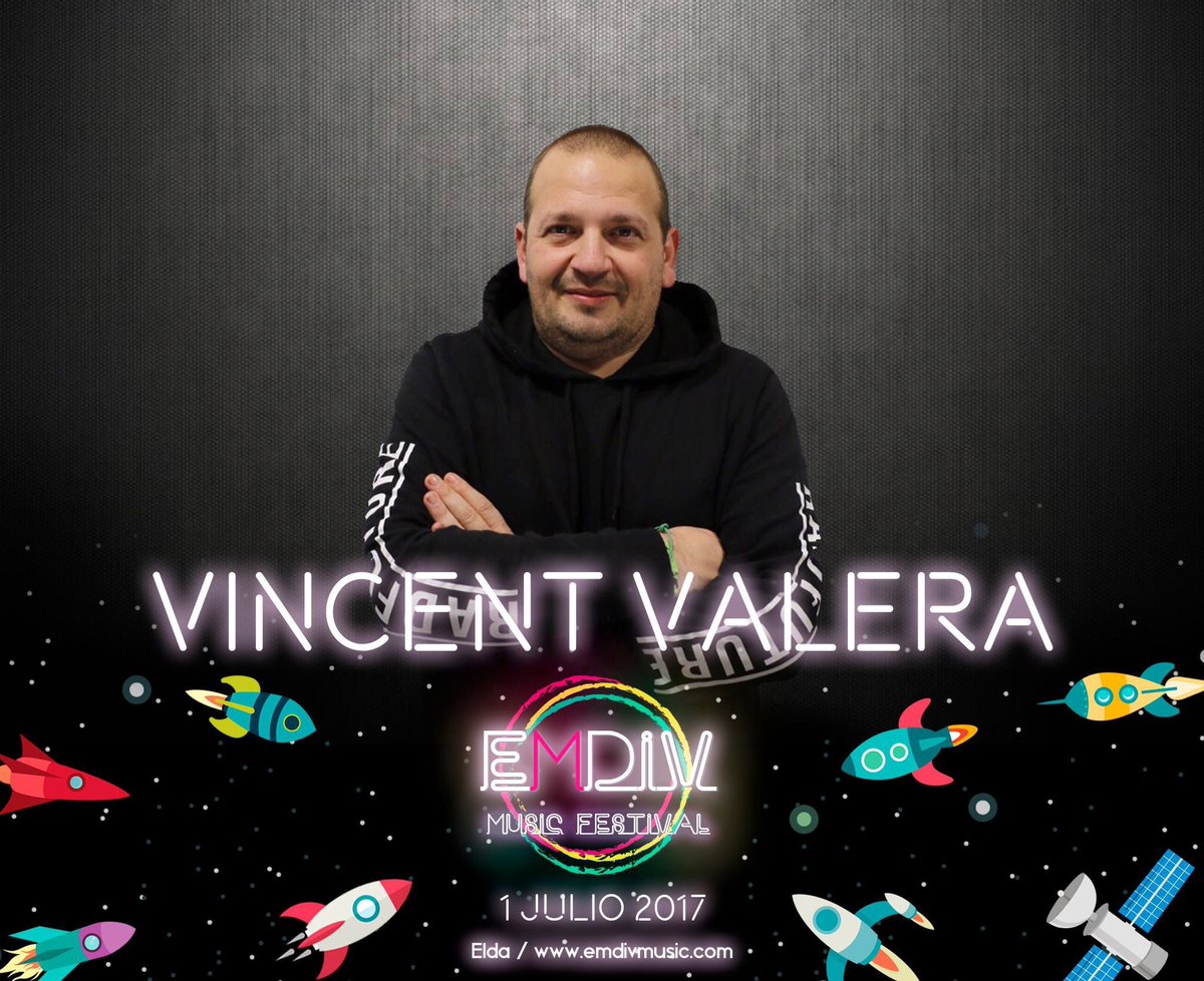 🚀CONFIRMADO⚡️⚡️⚡️
⭐️<a href="/vincentvalera/">Vincent Valera</a> formara parte del cartel de EMDIV MUSIC FESTIVAL 2017🎊🎊🎊
#YoVoyAlEmdiv #EMDIV2017 #Elda