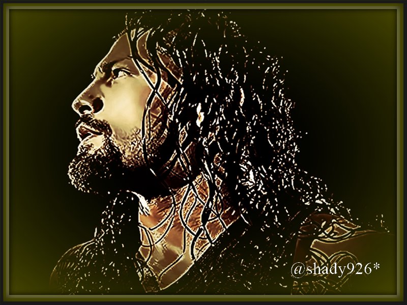 Shady926's tweet photo. .@romanreigns568 @HeSpearsThemAll @April_Showers24 @LeeshaNDessy @0231Jana @dnebel62 @rockfan_86 This was my latest for the BadAss Samoan know as the Big Dog that runs the #WWEYard #Believethat #LaterChief #MuchLoveToYouAnYours #Smiles https://t.co/bachLJqUhy