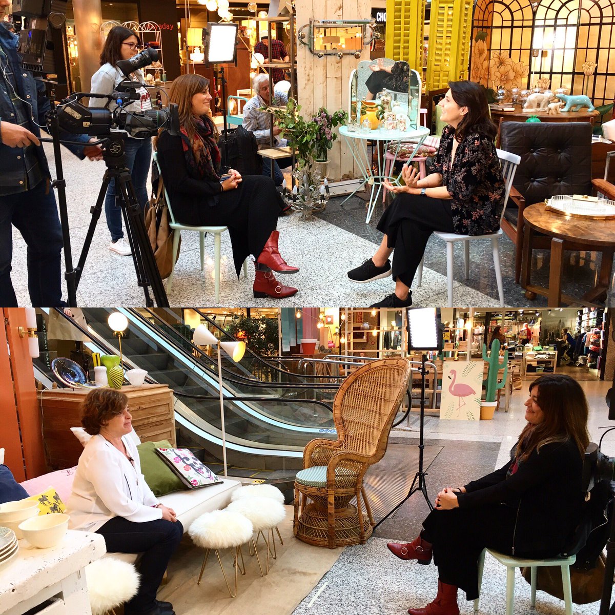 AntiqueNewDeco's tweet photo. Carmen Sánchez, organizadora de @AntiqueNewDeco y @martarioperez, Directora de @nuevo_estilo entrevistadas para @canaldecasa #DecoAND https://t.co/3dGfJzFUUc