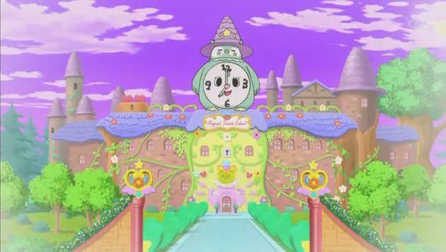 マアズ105 たまご リルリル たまごっち ジュエルペット 学校の上に乗っている大きな生き物というと たまごっちスクールやジュエペサンシャインの ドラゴン校長を思い起こしますね