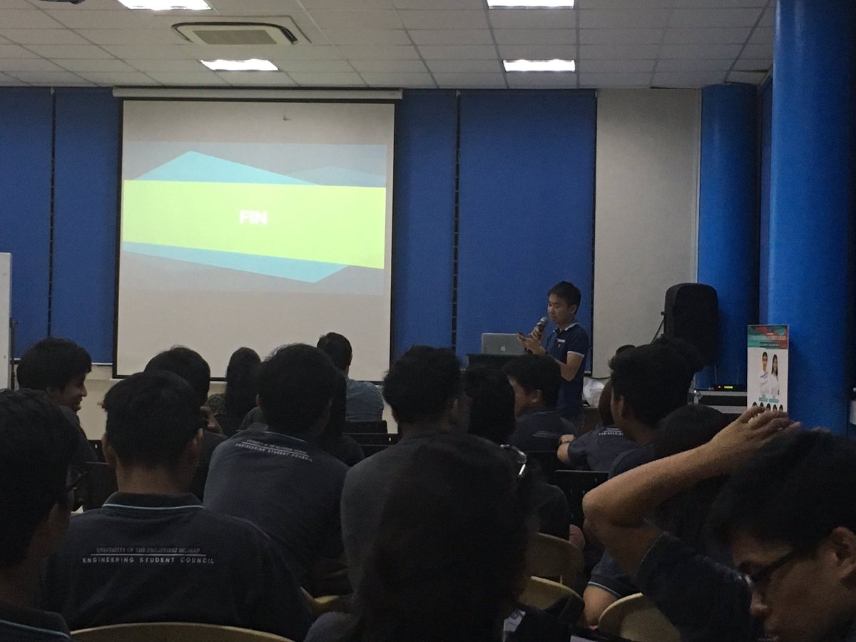 UPIMPULSE's tweet photo. Outgoing Finance Councilor Maandal presents the accomplishments of the Finance Committee.
#ESCTurnover
#ThePulseIsBack https://t.co/sKWo925As8
