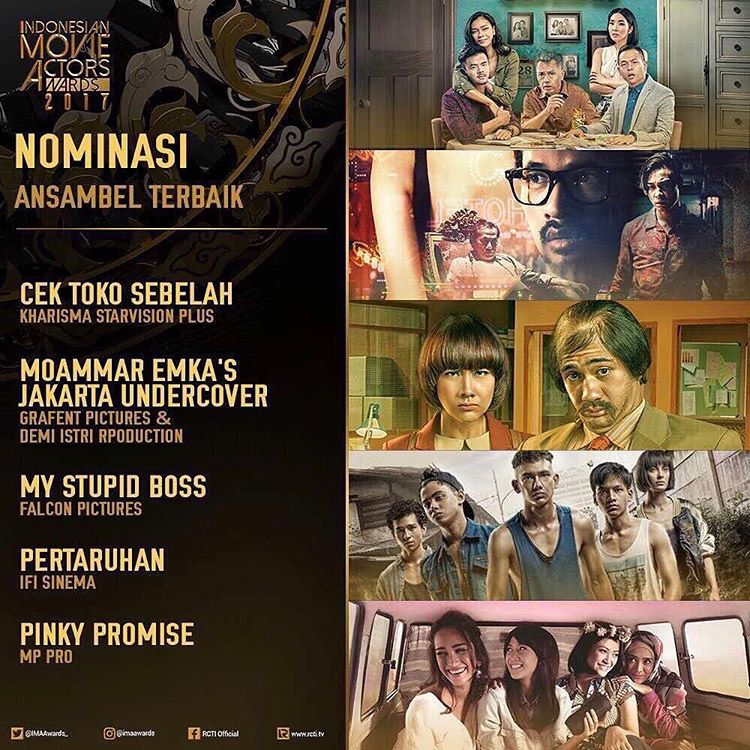 Fim Pertaruhan masuk nominasi "Ansambel Terbaik" di Indonesian Movie Actors Awards 2017. Congrats! @pertaruhanfilm