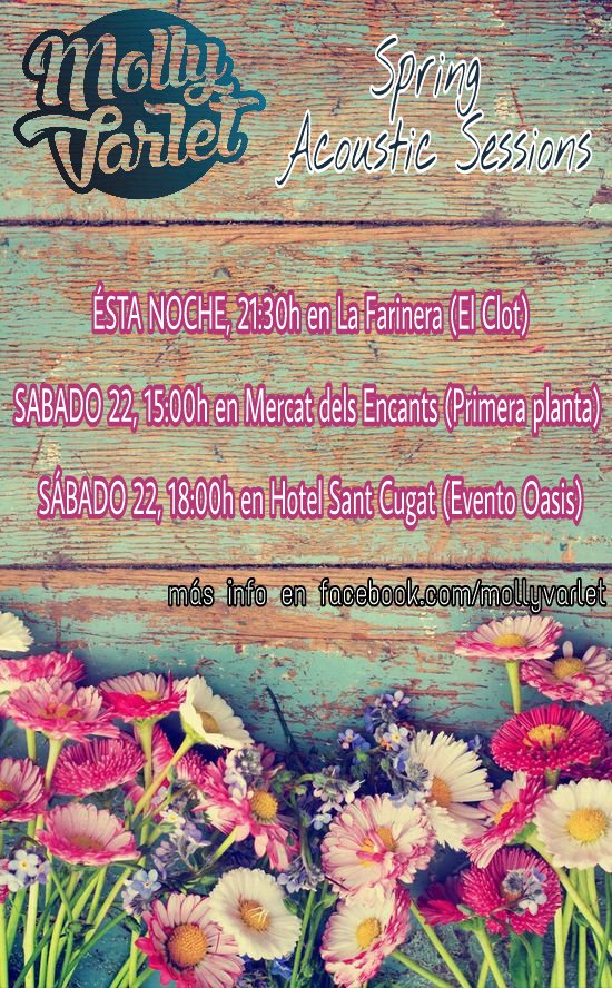 Molly_Varlet's tweet photo. Empieza la primavera de acústicos!
Ésta noche en La farinera del Clot 21:30. Ven y haz algo diferente en un jueves cualquiera! @Blackcelona https://t.co/1aS6vmGPST