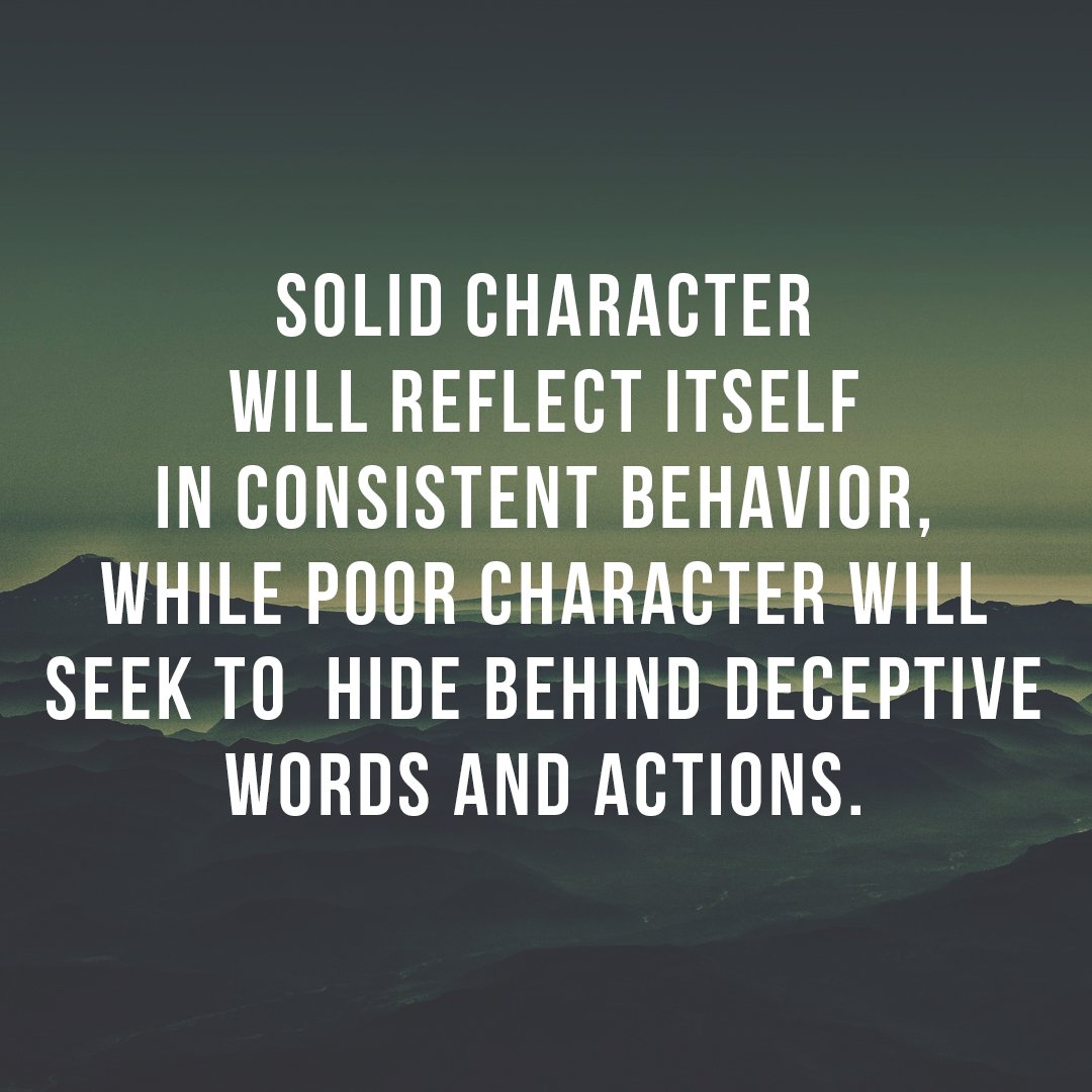 drdavemartin's tweet photo. Who you consistently show yourself to be is who you really are. 
#Character #Integrity #SolidCharacter #CharacterSpeaks #Leadership https://t.co/SJklWPq10X