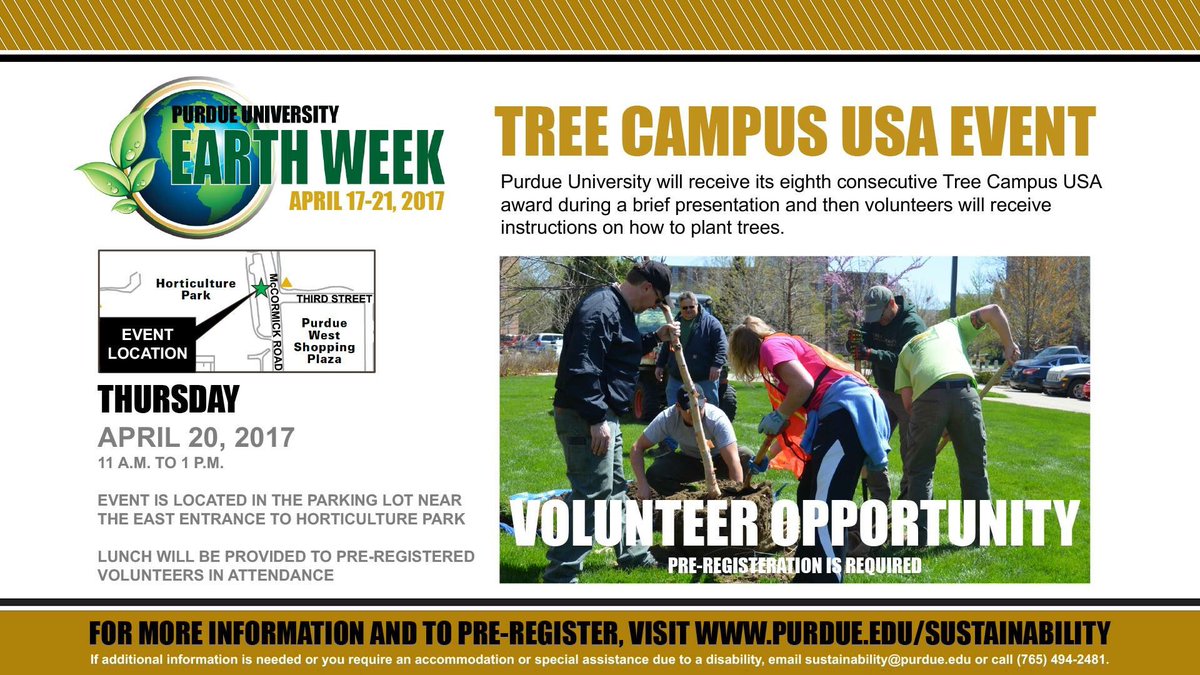 SustainPurdue's tweet image. Happy tree planting day! Get some free food and make your mark on campus🌲💚🌳 @LifeAtPurdue