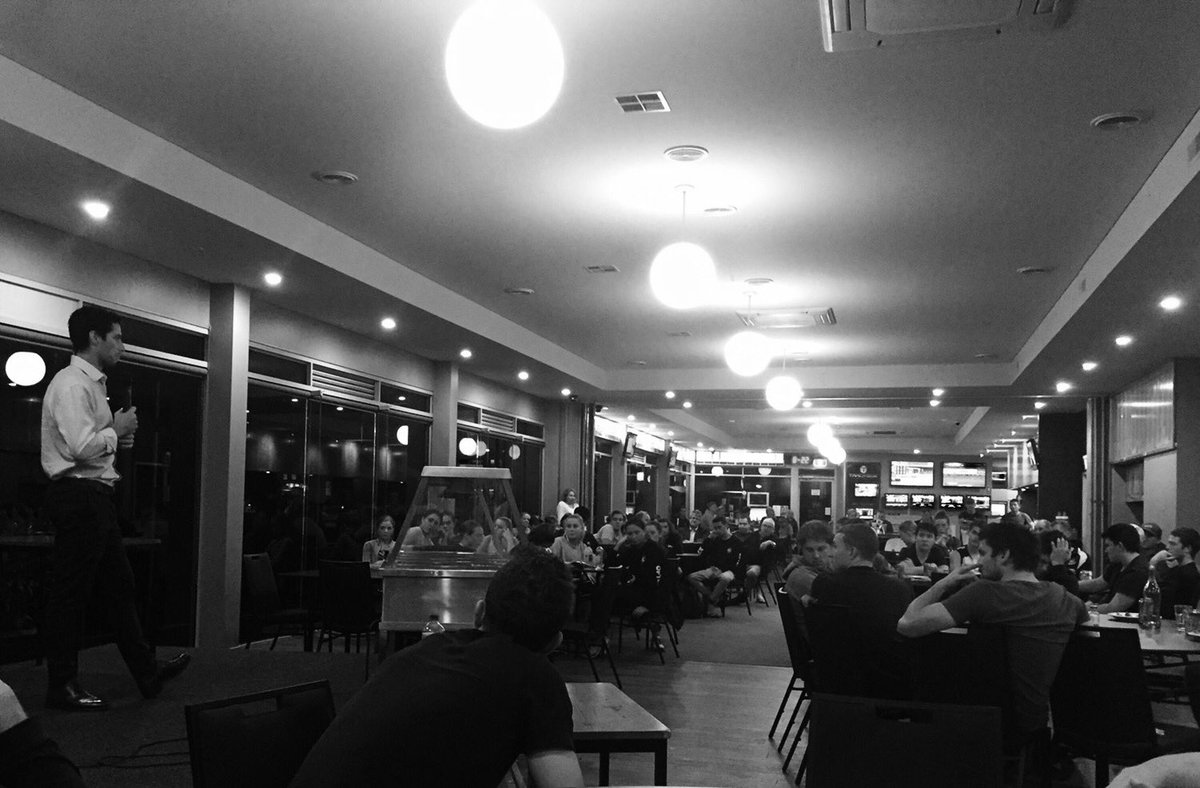 WFNCblues's tweet photo. Big thanks to Simon Hogan @sjwhogan for sharing his story with players and members tonight #MentalHealthMatters #club1861pathwaysprogram https://t.co/dDxKHDoVG6