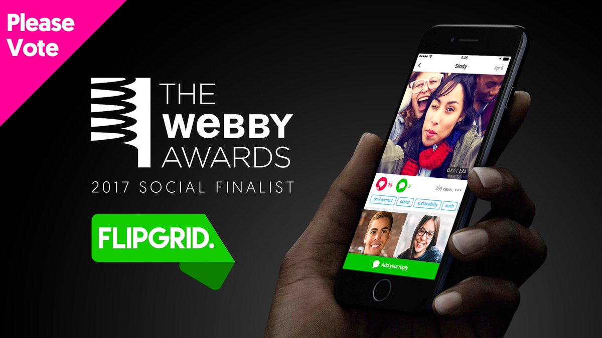 Today is the last day 🎉 PLEASE VOTE for Flipgrid in <a href="/TheWebbyAwards/">The Webby Awards</a> and help #studentvoice win the Social category 🚀 vote.webbyawards.com/PublicVoting/#…