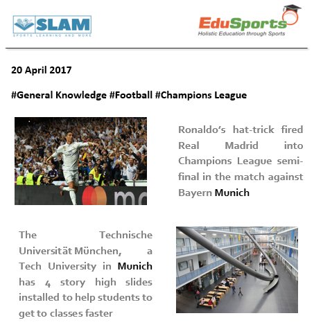 SV_EduSports's tweet photo. #SportsIsEducation
#Football #ChampionsLeague #RealMadrid #BayernMunich #CristianoRonaldo #RealBayern #BayernReal #RMvsBM
#GeneralKnowldege https://t.co/XEb9mDHzFT