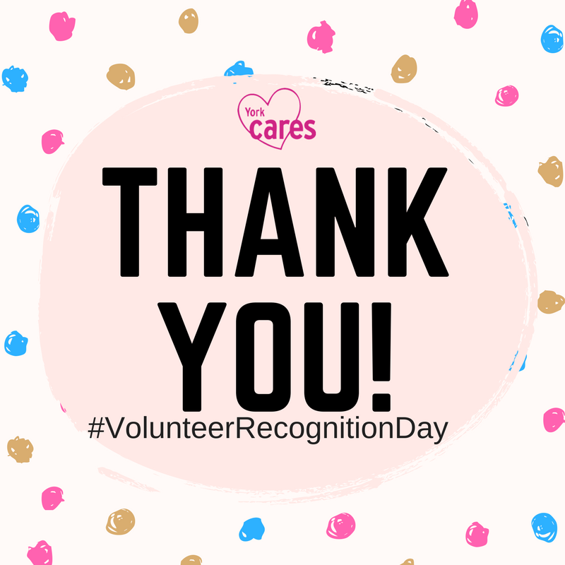 YorkCares's tweet photo. It's #VolunteerRecognitionDay and we want to say a HUGE thank you to our employee volunteers who have helped make York a better place! https://t.co/lov2EXIIHW