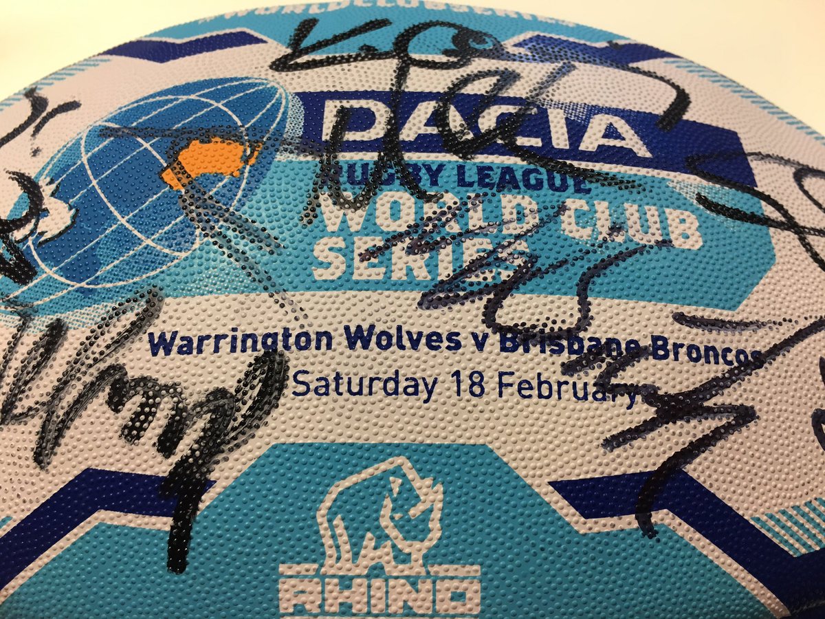WarringtonRLFC's tweet photo. COMPETITION!

Win a signed ball from our WCS win over Brisbane!
RT this post to enter the draw. 

Comp closes midnight Wednesday. Good luck! https://t.co/lQv3I7iwLO