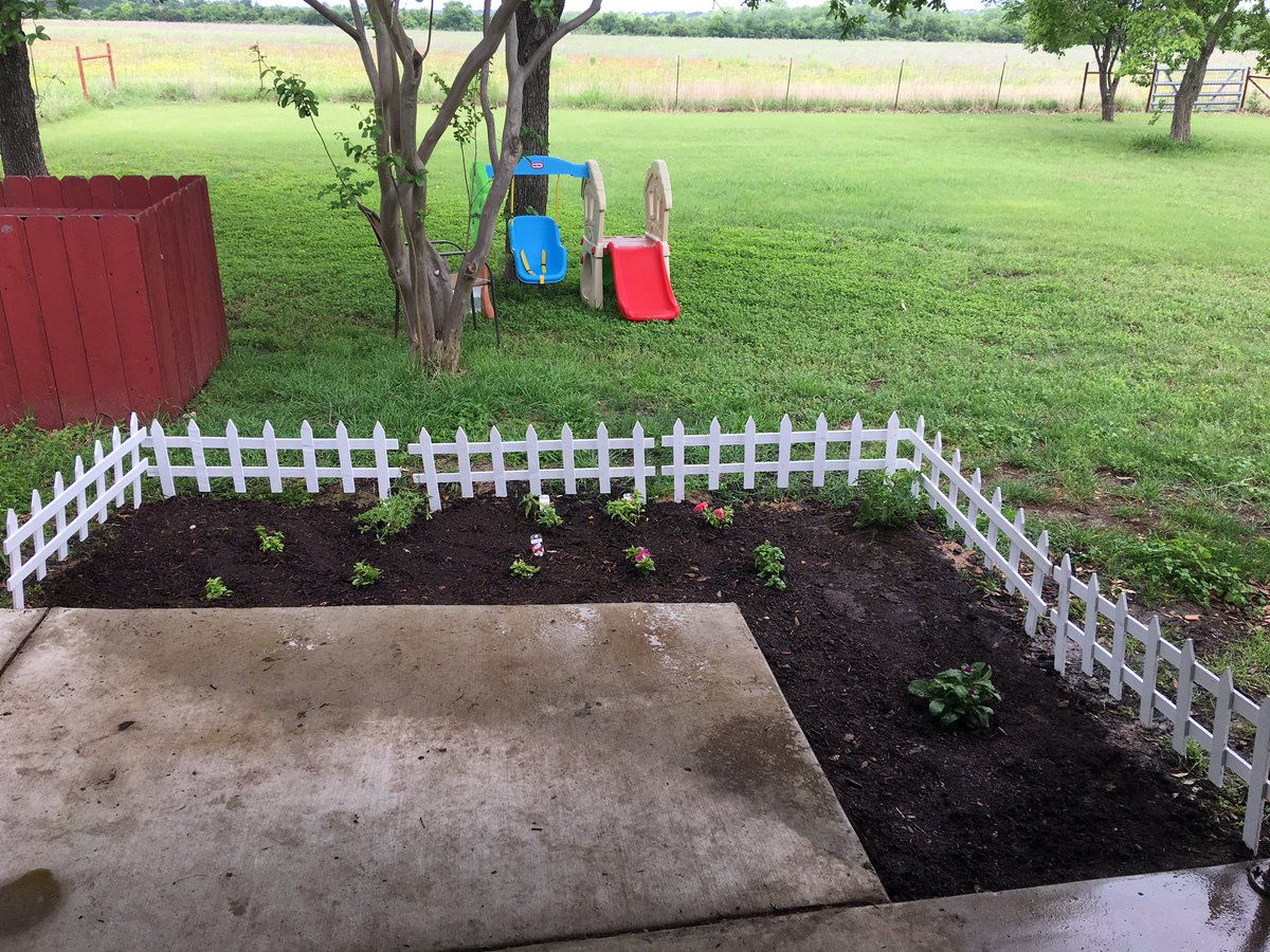NataleeAyn's tweet photo. When your gardening game is on point for your first ever flower bed...#Adulting #PleaseGrow https://t.co/sHu2Hq4k5u