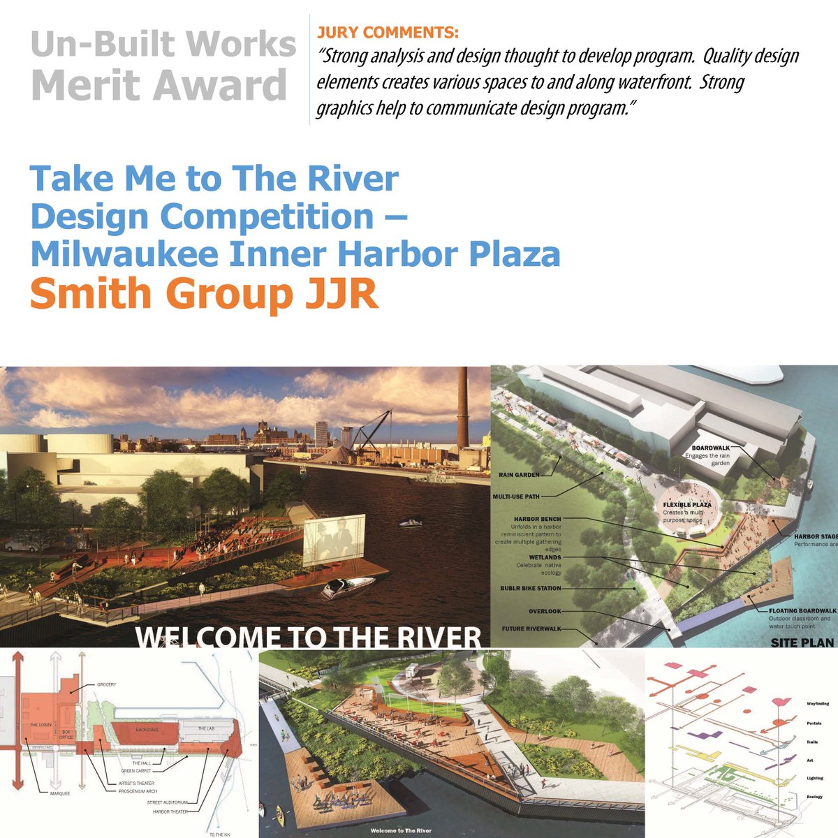 WIASLA's tweet photo. Congrats @SmithGroupJJR and #TKWAUrbanLab π #WIASLA2017 Un-Built Works Merit Award for #MilwaukeeInnerHarborPlaza π@journalsentinel https://t.co/NDGZyOzuYK