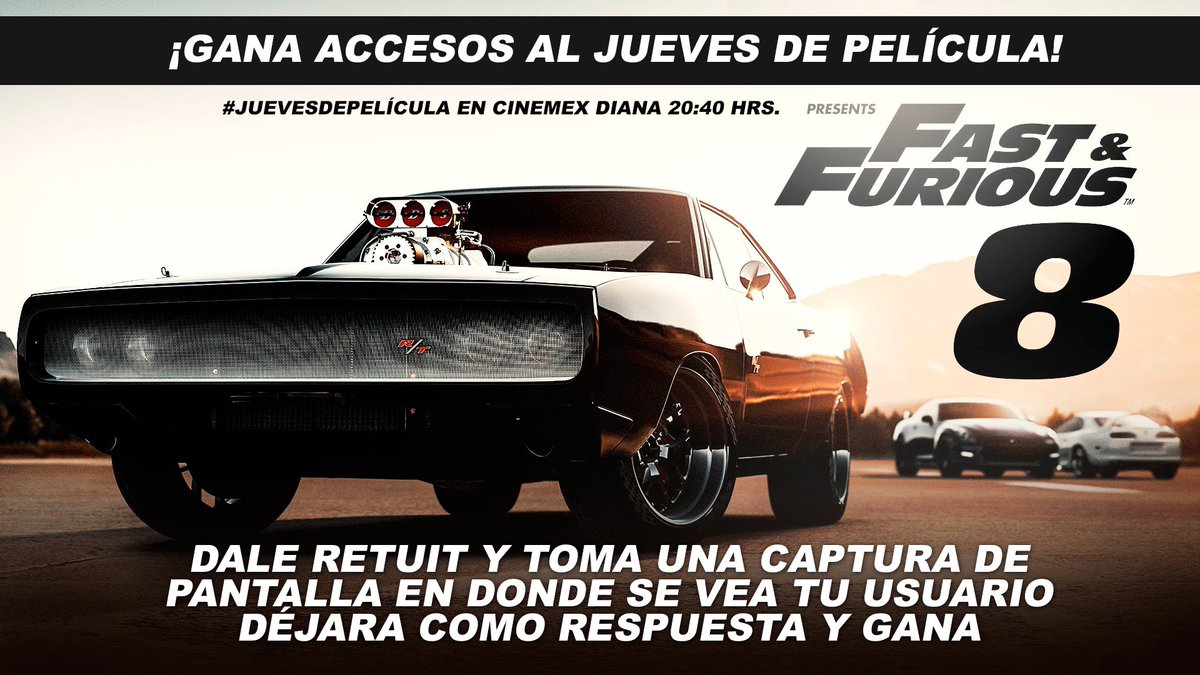WRadioMorelos's tweet photo. ¡Es momento de ganar!... #JuevesDePelícula en @cinemexdiana 20:40 hrs. Las primeras 10 personas se llevan pase doble. ¡Corre tiempo! https://t.co/wc9IV3AbUY