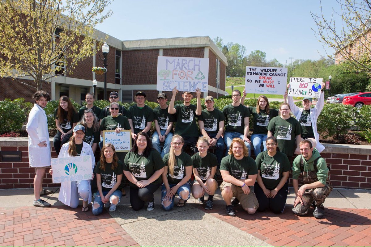 TWS_CalU's tweet photo. Today some of our members participated in the first ever Cal U #MarchForScience! We hope to keep this tradition going! https://t.co/Ni4NWKDbot