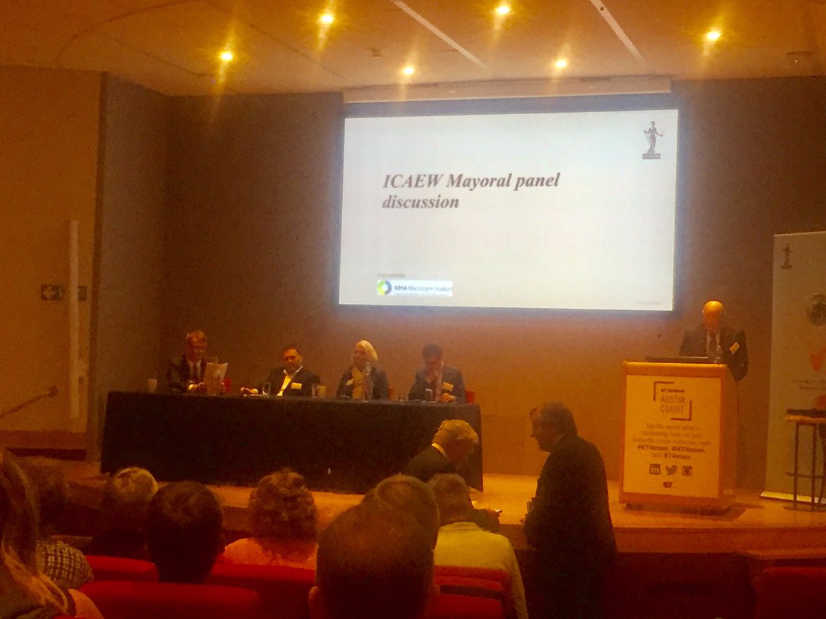 On to another hustings event now, this time with <a href="/ICAEW/">ICAEW</a> #wmmayor