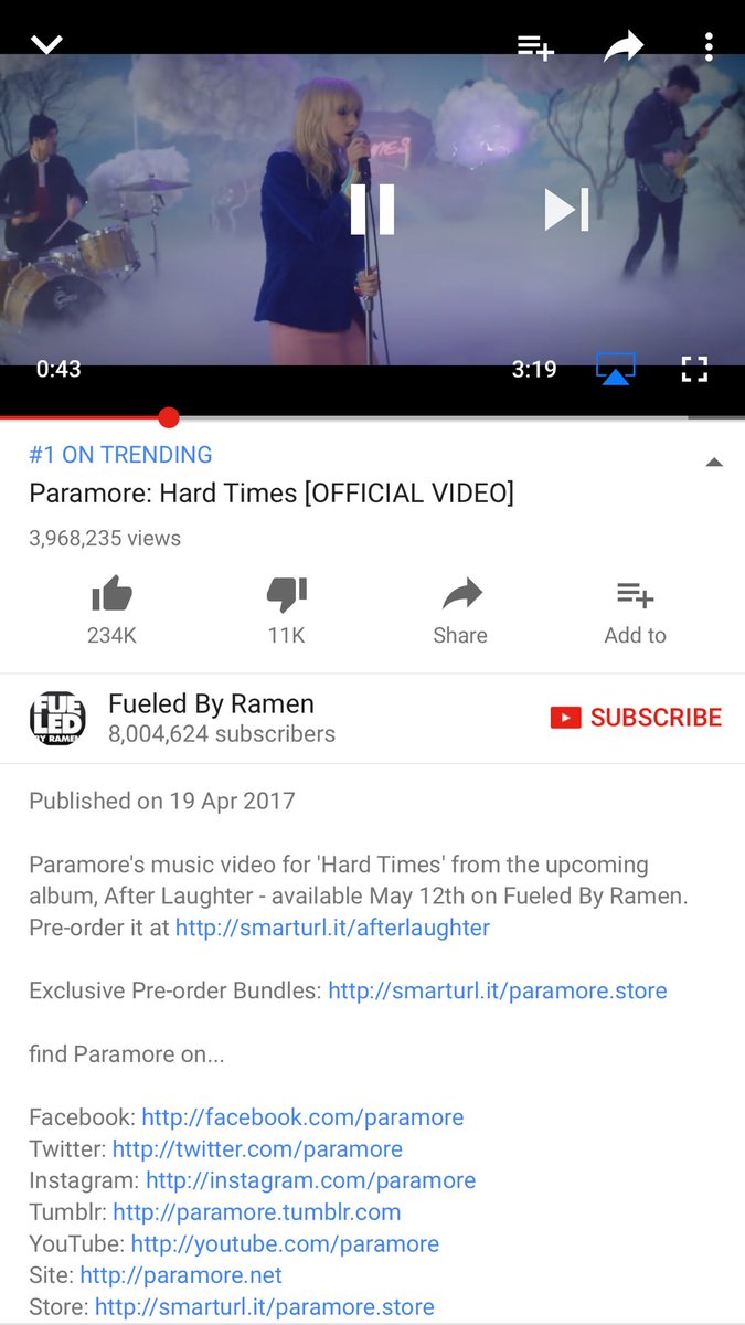'Hard Times' music video is reaching 4M views on You Tube! Watch it here > youtu.be/AEB6ibtdPZc

RT!