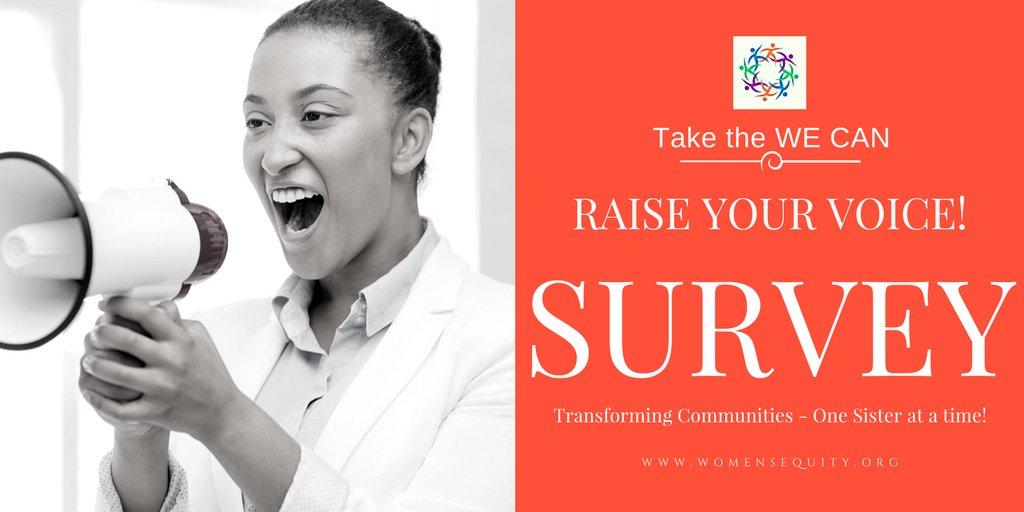 sabinbc's tweet photo. @WomensEquity wants to hear from YOU! Take our Raise Your Voice survey to shape a policy agenda for women of color. https://t.co/yxdWpkiAjl https://t.co/REIBPDszIG