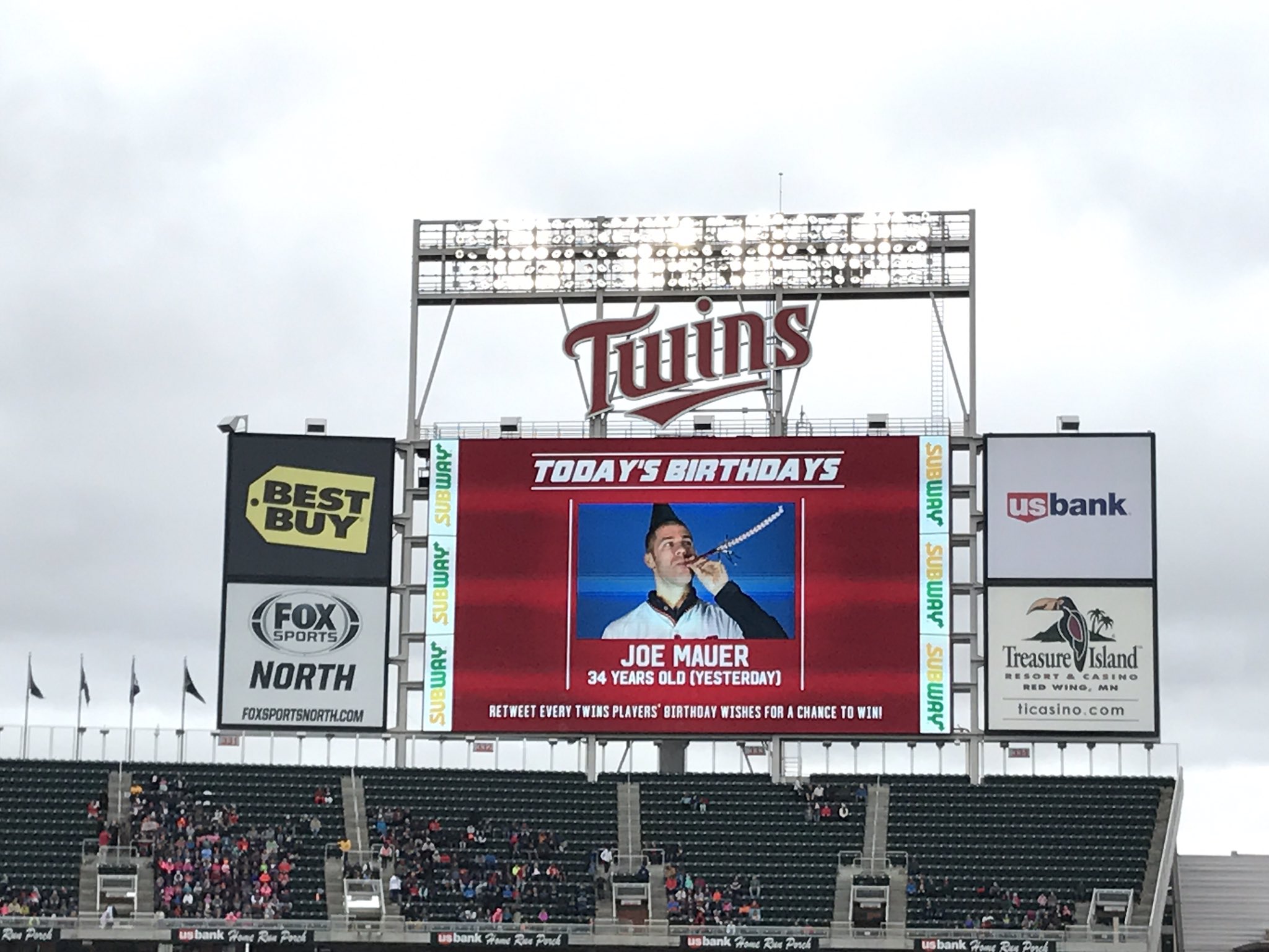 Happy (belated) Birthday to my birthday twin, Joe Mauer!! 