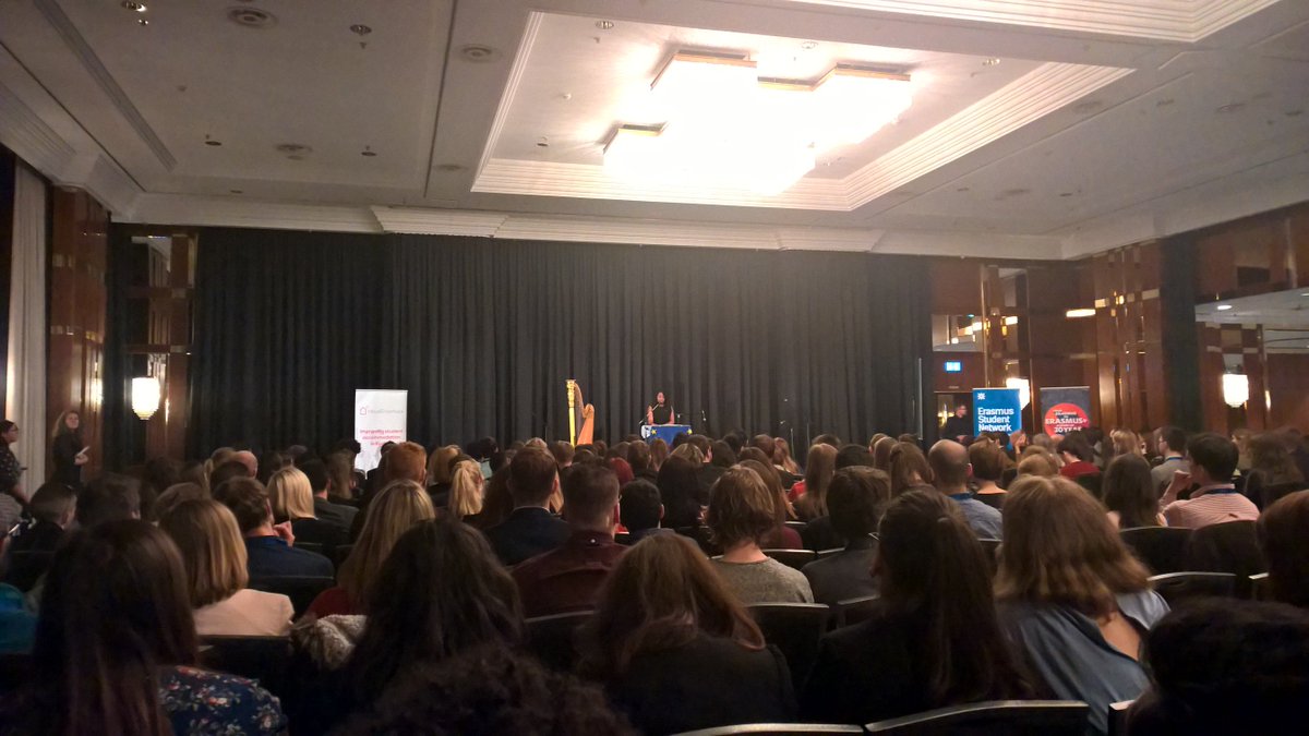 CorentinHurte's tweet photo. Opening ceremony of the AGM Germany 2017 ! Safi Sabuni, president of the Erasmus Student Network 2015-2017 on stage. #ESNFrance  #THISisESN https://t.co/TdKRv4Yruz
