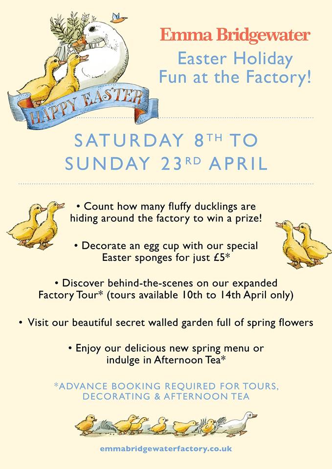 VisitStoke's tweet photo. Design your own unique piece of @EmmaBridgewater pottery with a spring or Easter theme #ceramicstrail
https://t.co/bEpfcCb06C https://t.co/Qdkq9Roxoh
