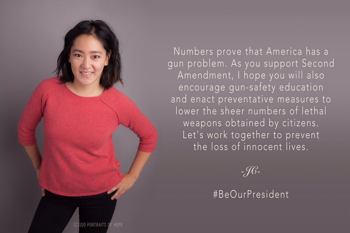 100Hopefuls's tweet photo. @realDonaldTrump encourage gun safety education &amp; enact preventative measures #BeOurPresident #gunsafety https://t.co/pq8mp5CJz9