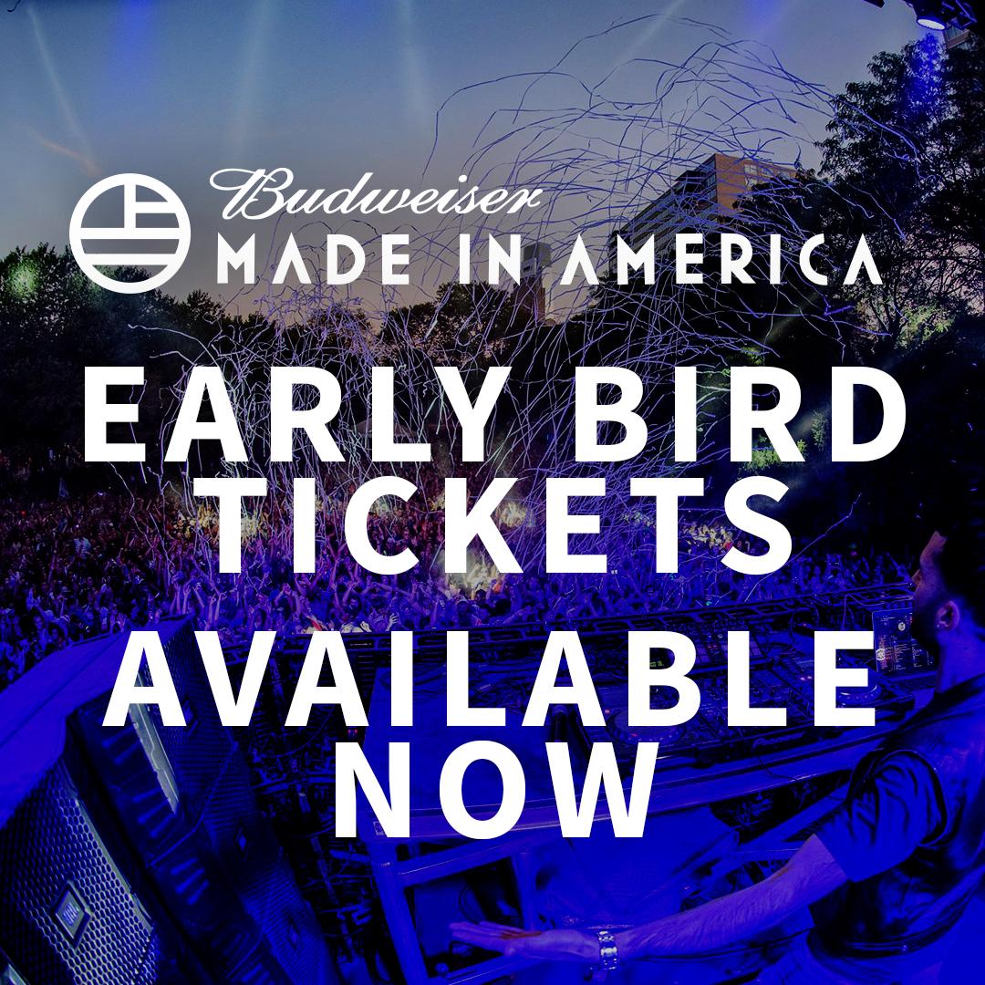 MIAFestival's tweet photo. Get early bird tix now for @Budweiser #MadeInAmerica this Sept 2nd &amp; 3rd!
https://t.co/stT73RoBuX https://t.co/RGtZ3vSwvS