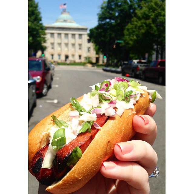 Tasty8s's tweet photo. No matter where you are, the view looks better with one of our hot dogs. (photo: @rdubaton https://t.co/39IObsDHxa