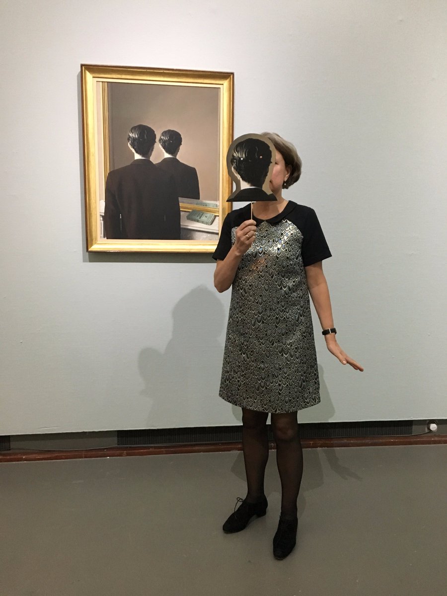 NatGalleriesSco's tweet photo. A Magritte triple-take for #NationalLookAlikeDay! If you missed #SurrealEncounters here, it's on at Rotterdam's @boijmans until 28 May. https://t.co/X8ky4vi92C