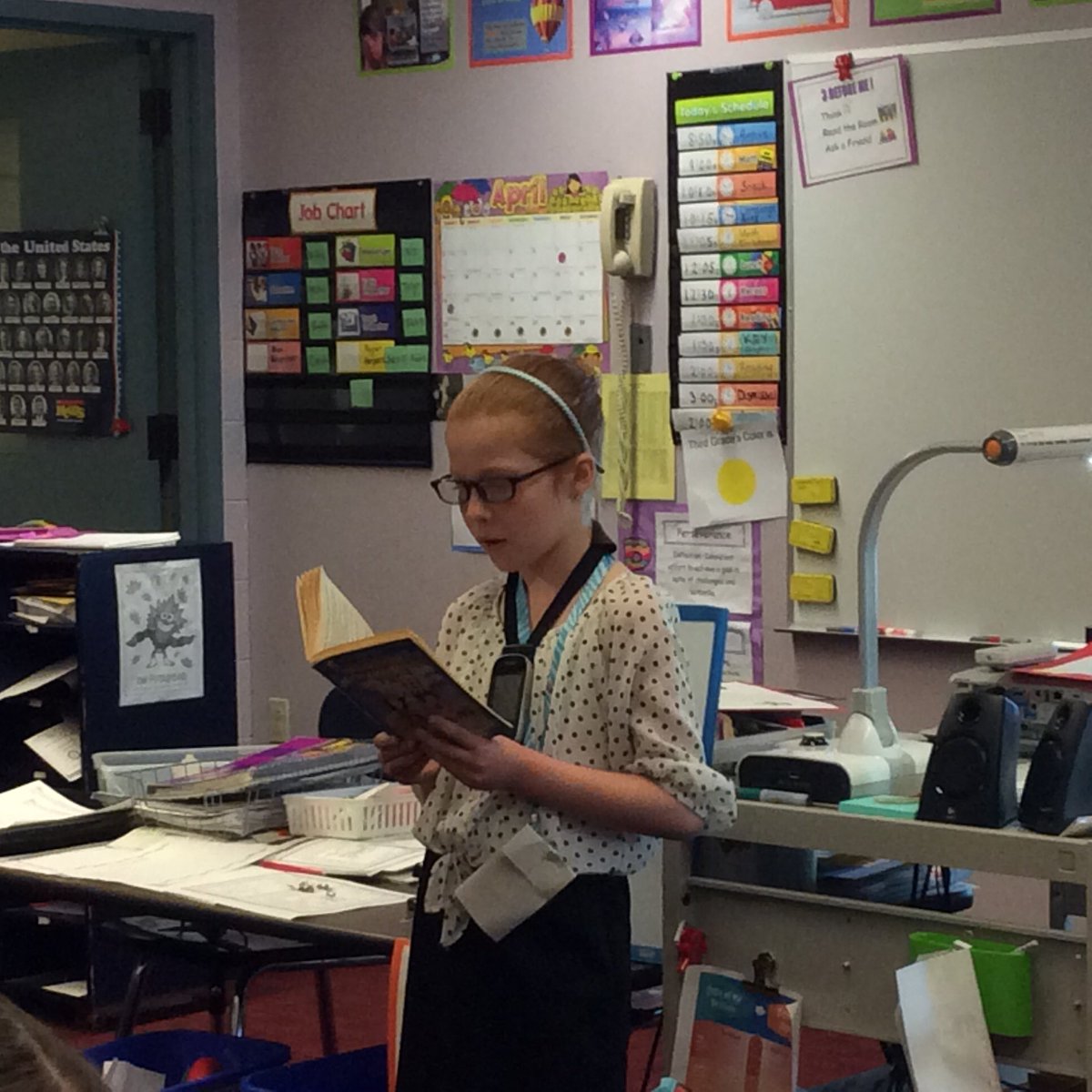 SS_Gr3's tweet photo. Mrs. McGuire's "teachers" read aloud to class on Career Day #CollegeAndCareerReady https://t.co/A2Ss0SKhQC
