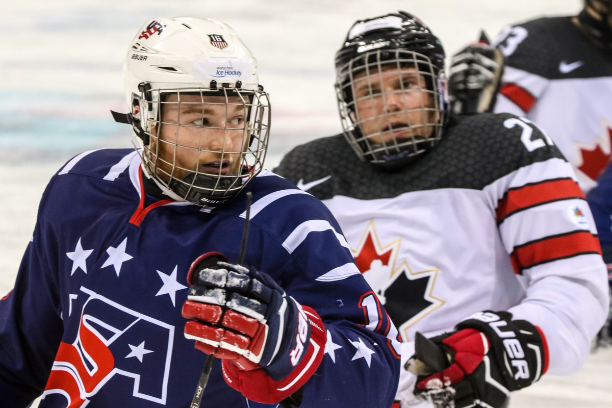 testevents_pc's tweet photo. Photos from the #ParaIceHockey gold medal game #CAN VS #USA Congratulations to the new champion 🇨🇦! More photos -> https://t.co/b58itHh8YU https://t.co/ebxoMylHsE