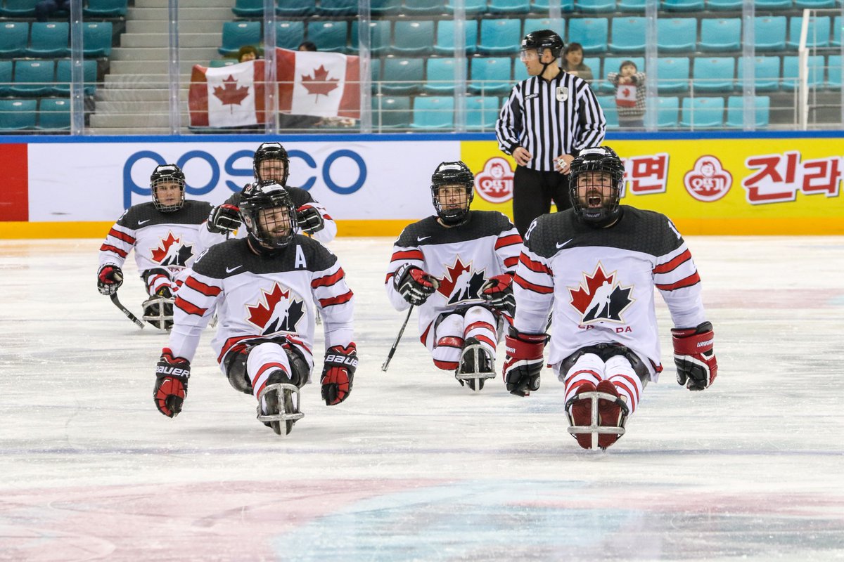 testevents_pc's tweet photo. Photos from the #ParaIceHockey gold medal game #CAN VS #USA Congratulations to the new champion 🇨🇦! More photos -> https://t.co/b58itHh8YU https://t.co/ebxoMylHsE