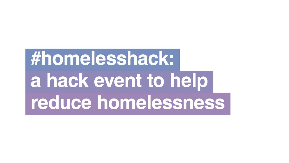 #homelesshack: a hack event to help reduce homelessness