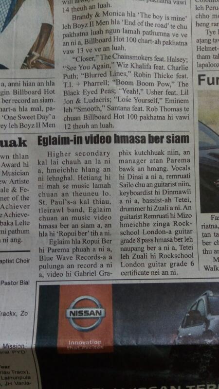 eglaim_band's tweet photo. Our debut music video is finally out! Thanks to Vanglaini, The Aizawl Post, Zozam Times and Zalen for the featuring. ππ #eglaim https://t.co/1a6Ak2CyUC