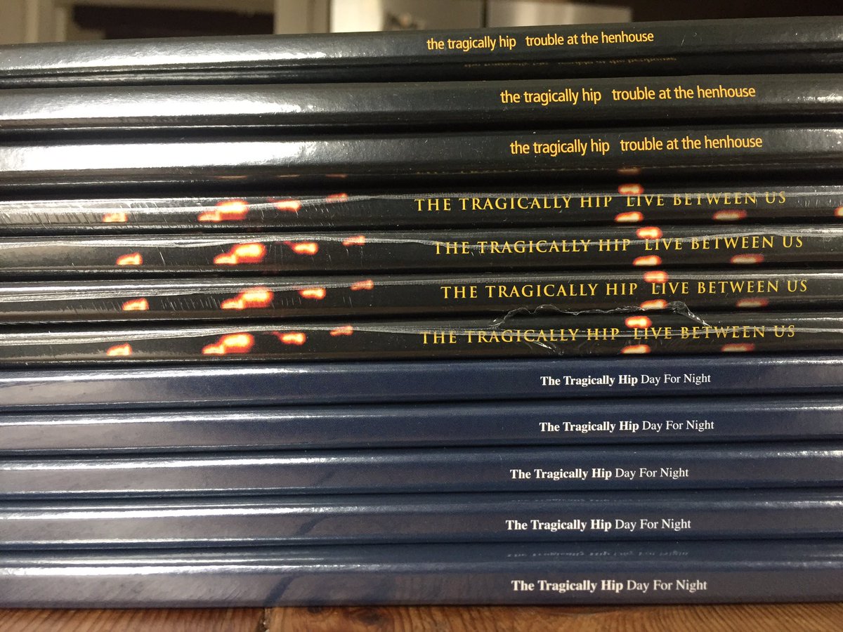 BackAlleyMusic's tweet photo. A stack of Tragically Hip wax hitting the shelves today. #troubleatthehenhouse #dayfornight #livebetweenus #tragicallyhip #backalleymusic https://t.co/8U9rOUWh91