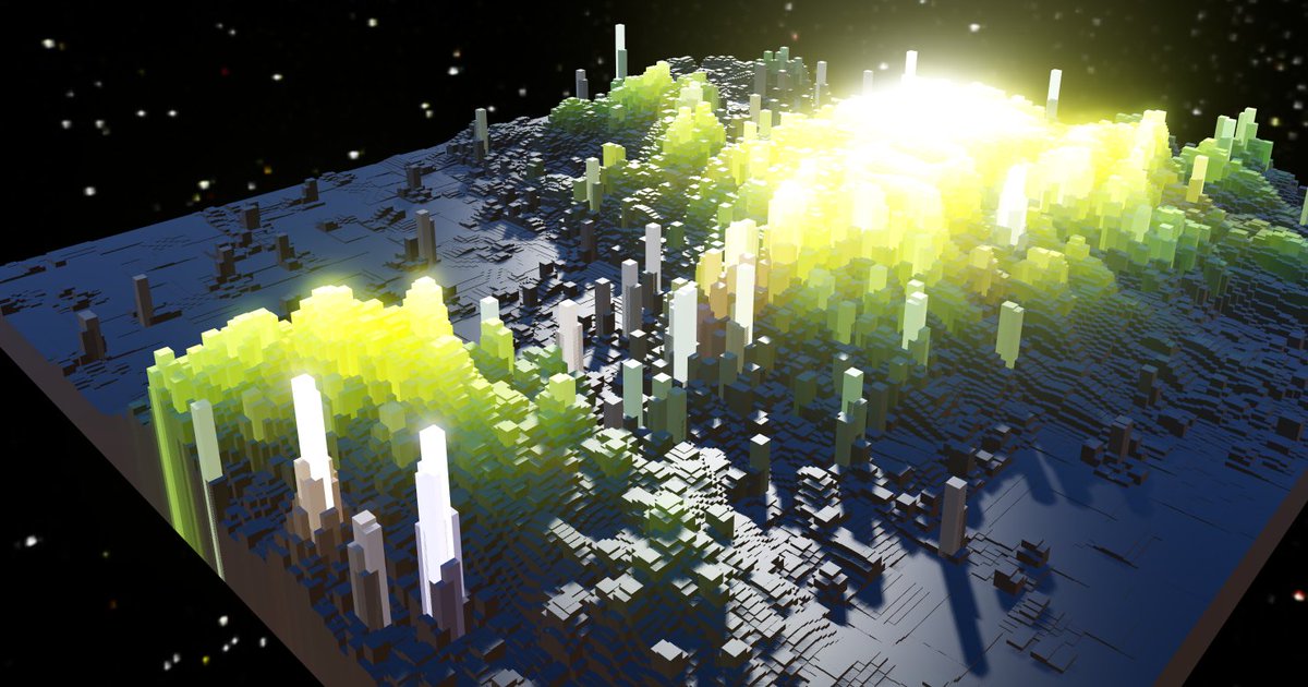 pissang1's tweet image. Having fun. Convert image pixels to columns.  #webgl #echarts #datart #dataviz