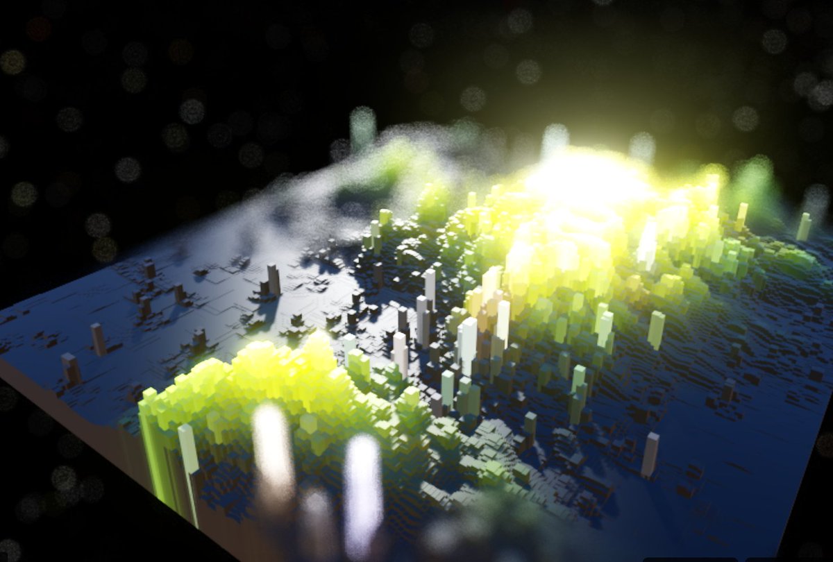 pissang1's tweet image. Having fun. Convert image pixels to columns.  #webgl #echarts #datart #dataviz