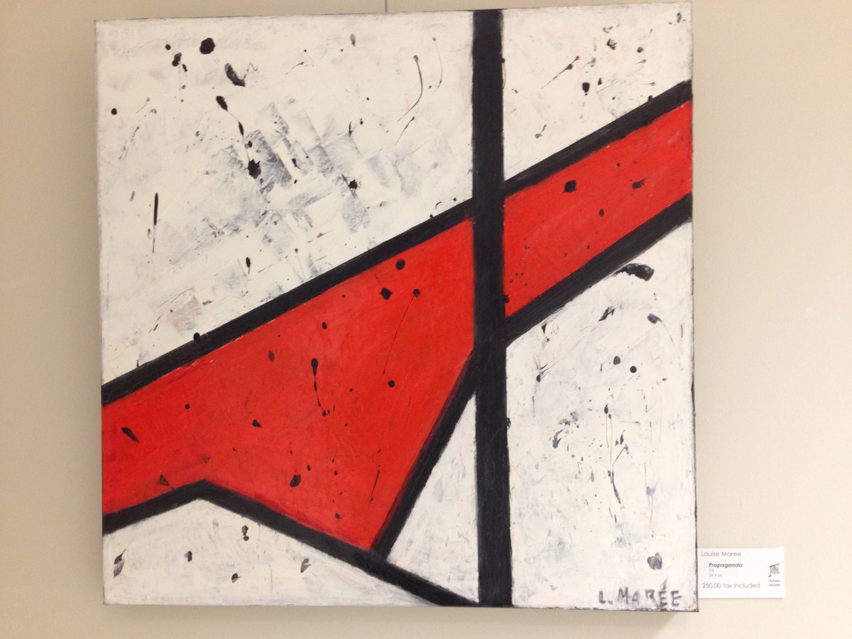 UpTownGalleryWR's tweet photo. On display now: 
A thought-provoking pair of oil paintings by UTG artist Louise Marree called 'Hope' &amp; 'Propaganda' https://t.co/VLKKXf2JY2