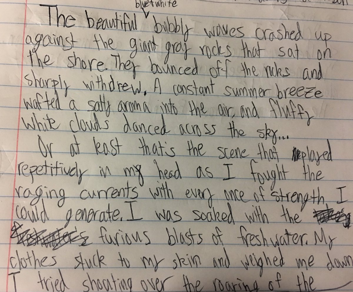 When a student sees the connections between what we read and how we write, we get this. <a href="/wmsrangers/">Wallace Rangers</a> @pennykittle