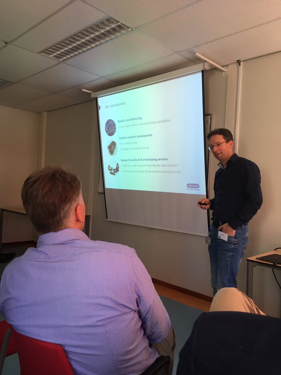 Sessie <a href="/verenigingHTNL/">High Tech NL</a> bij <a href="/Micronit/">Micronit</a>, gaaf bedrijf dat high tech microfluidics of mems chips ontwikkelt en produceert @novelt_online