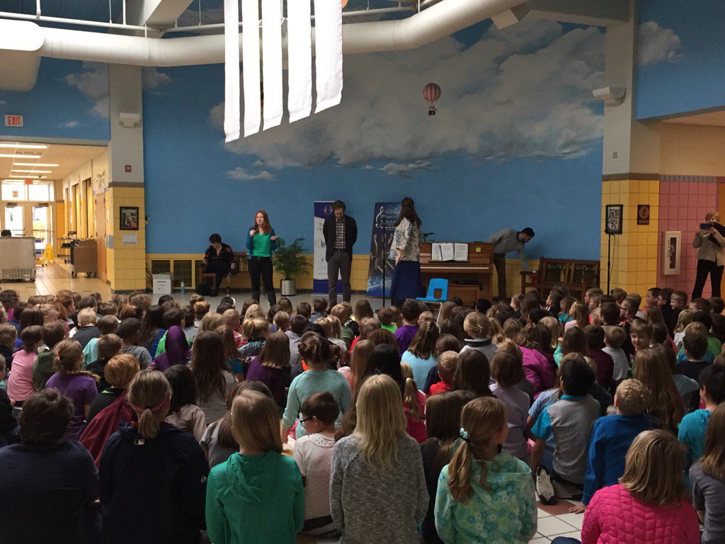 FMOpera's tweet photo. Gate City Bank Young Artists. Making music at Bridgewater Elementary in Northfield MN. It's a good day! #gcbyap17 https://t.co/azCwIw3eF9