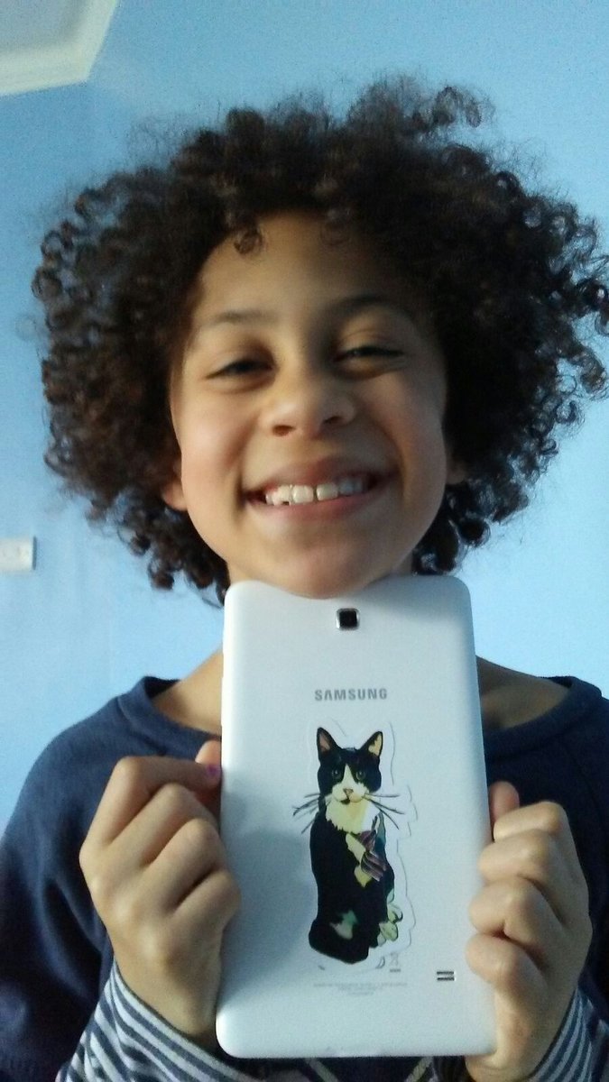 BeeFoxTree's tweet photo. Always love seeing happy customers. 😀 #BusinessBoo was a #customart #petportrait #ByBeeFoxTree 🐈See more at https://t.co/DTXbBr0ST6 https://t.co/0pLOzqDFLn