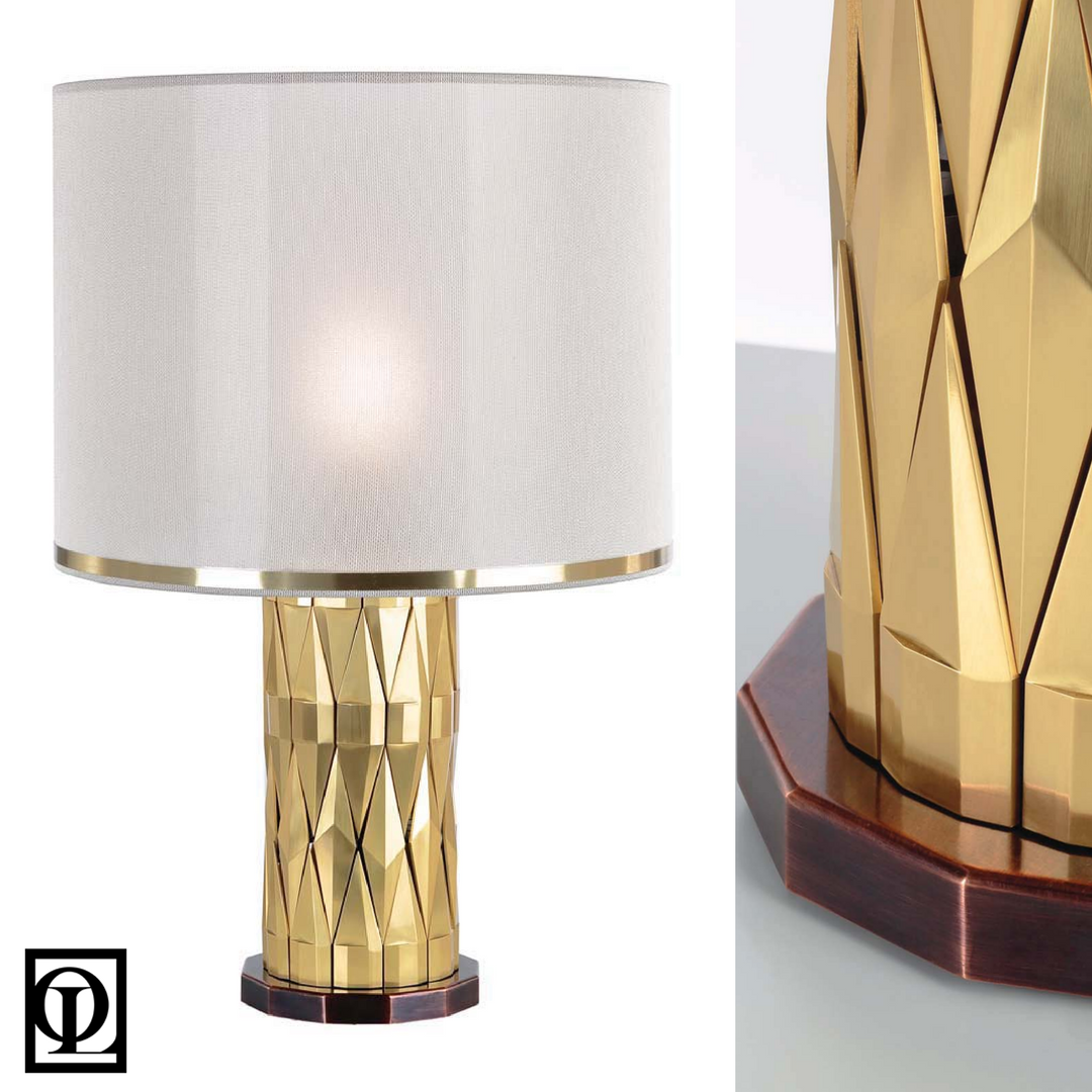 officinaluce's tweet photo. Flaire Table Lamp with ivory trevira wave shade and burnished copper and natural brass shade #Officinaluce #shades #newshades #Flaire #Ivory https://t.co/Gte5mqhRMr