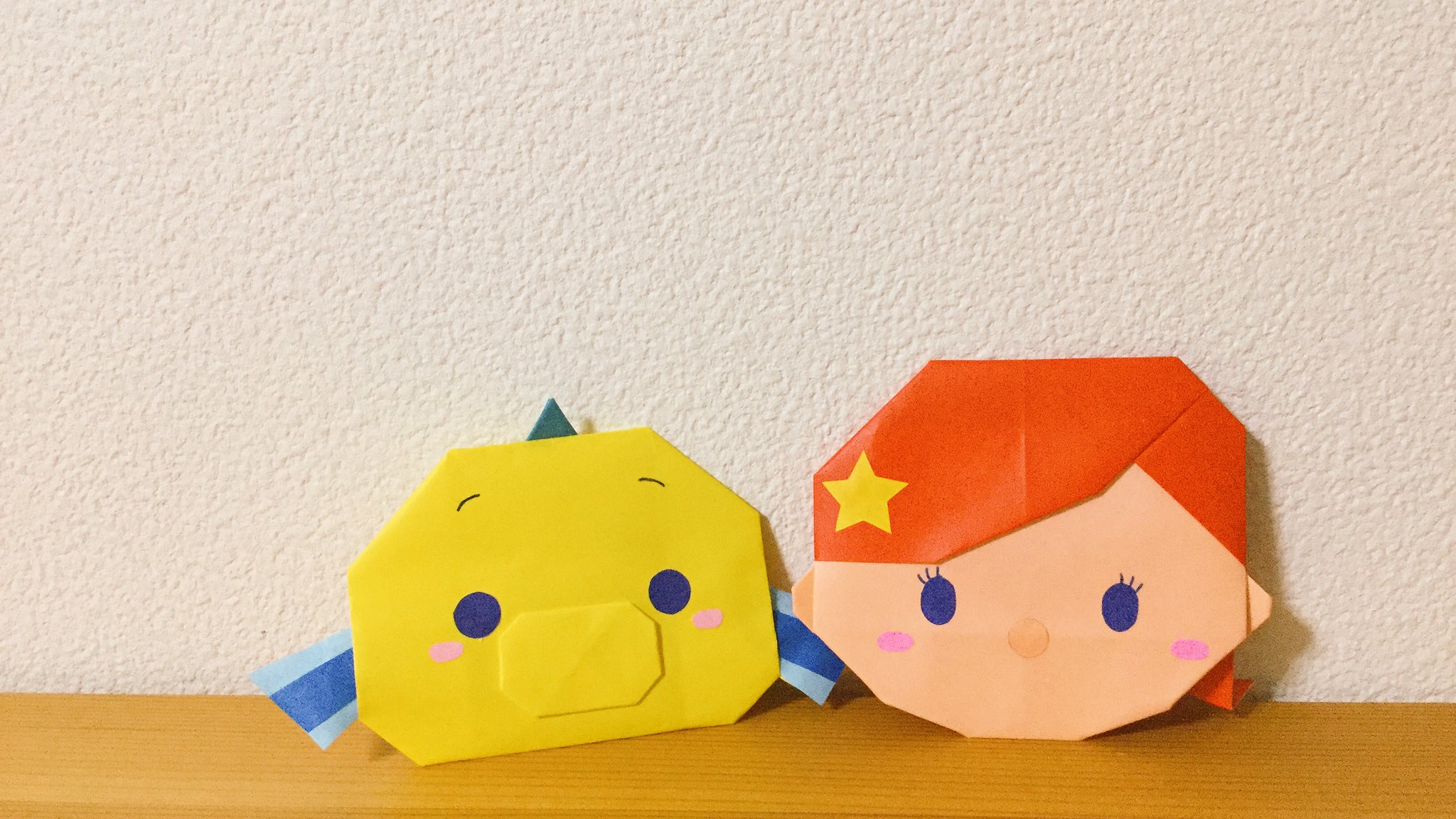 キャラクター アリエル キャラクター 折り紙 簡単 可愛い