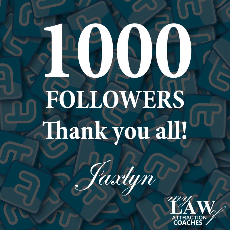 We are over 1000 beautiful and positive #followers on Twitter!
Thank you all for your great vibes!
<a href="/myloacoaches/">My LOA Coaches</a> 
x.com/myloacoaches