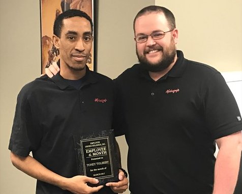 GulfControls's tweet image. Congratulations to the EOHI employee of the month for March 2017, Toney Tolbert!