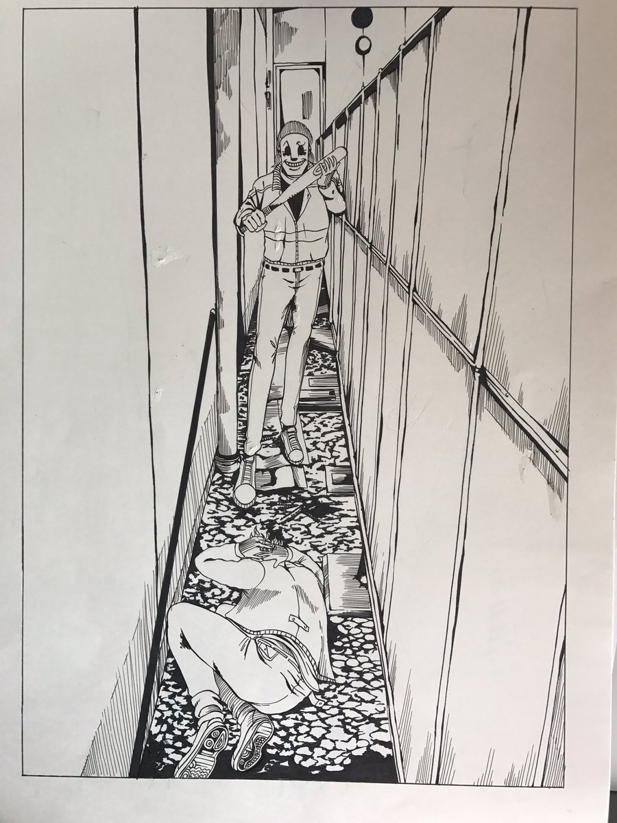 今回の作品テーマは理不尽な暴力
イラスト全部、映画のワンシーンをモデルに描いてますが、絶対に正解者が出ない自信がある… 